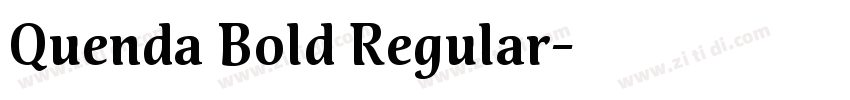 Quenda Bold Regular字体转换